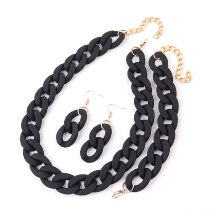 Fish Sheep Acrylic Chunky Chain Choker Necklace
