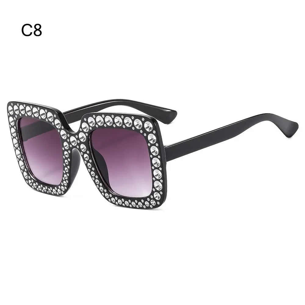 Square Glitter Children Diamond Sunglasses
