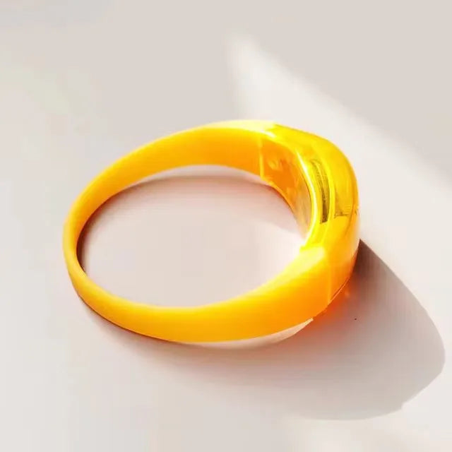 6pcs LED Voice Activated Sound Control Silicone Wristband