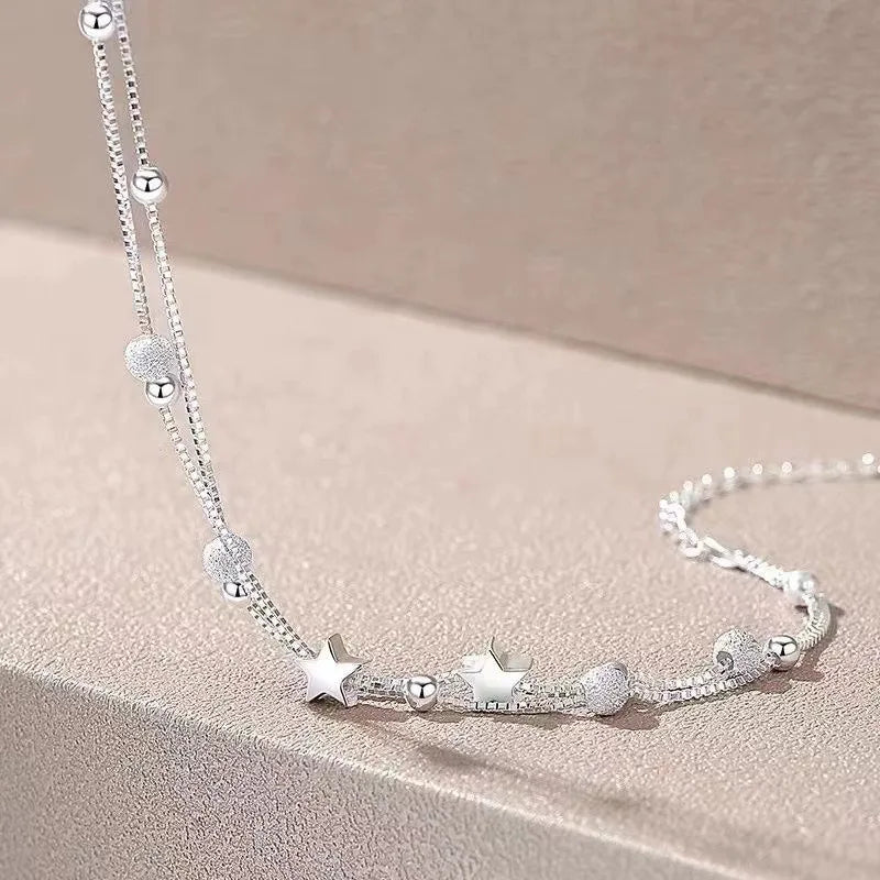 DANA 925 Sterling Silver Star Beaded Bracelets