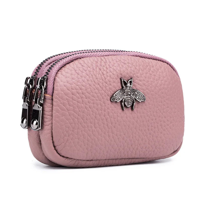 Coin Purse Genuine Leather Mini Pouch Storage Bag Small Wallets
