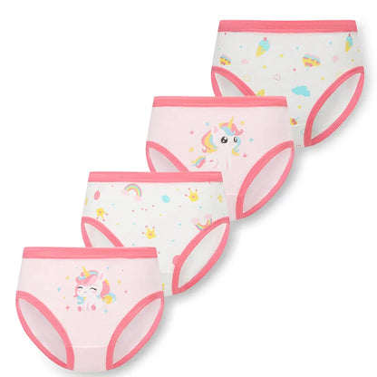 4 Pcs/Lot Cartoon Girls Cotton Underwear