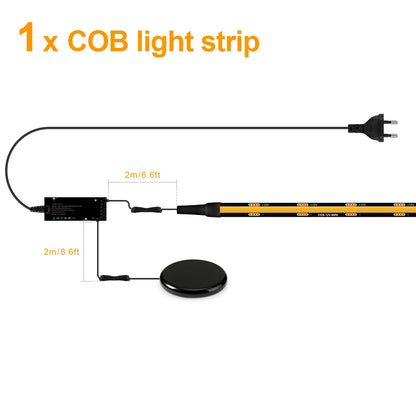 Black PCB FCOB Self-Adhesive COB LED Light Strip