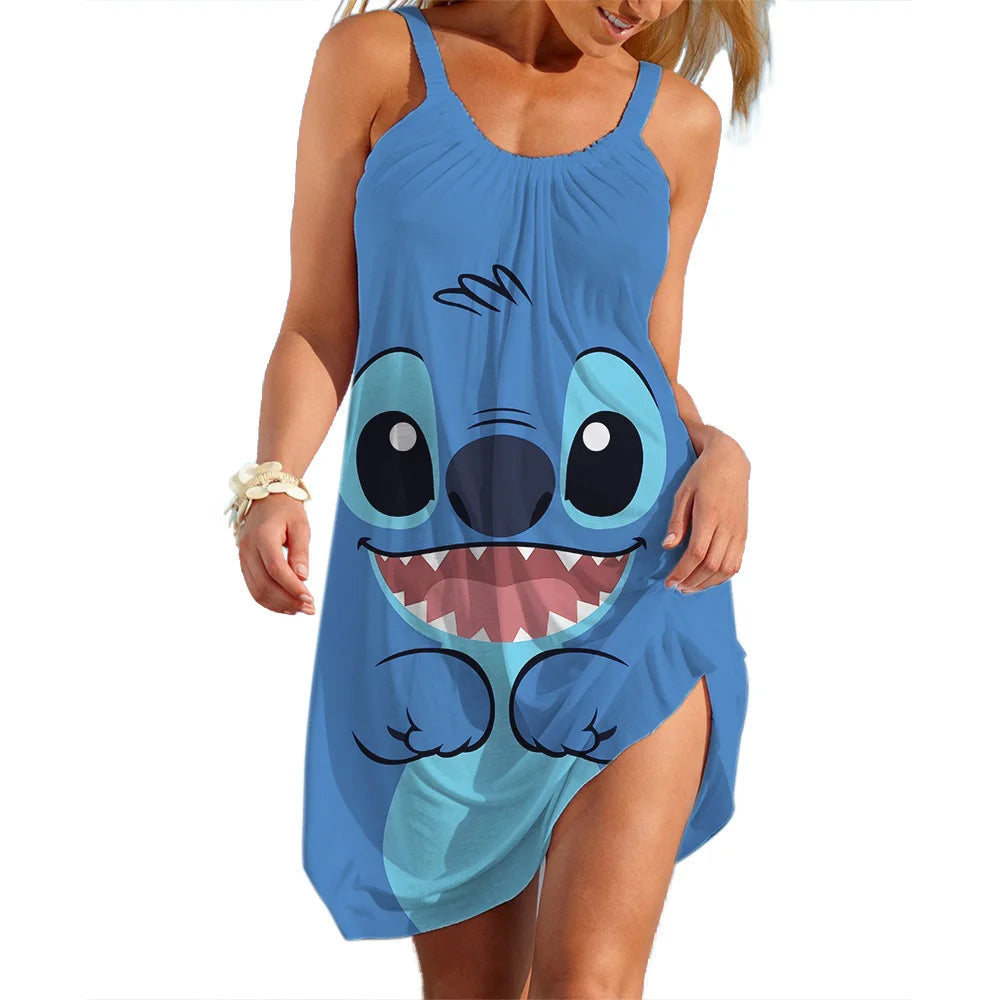 Disney Stitch Sling Sexy Loose Dress
