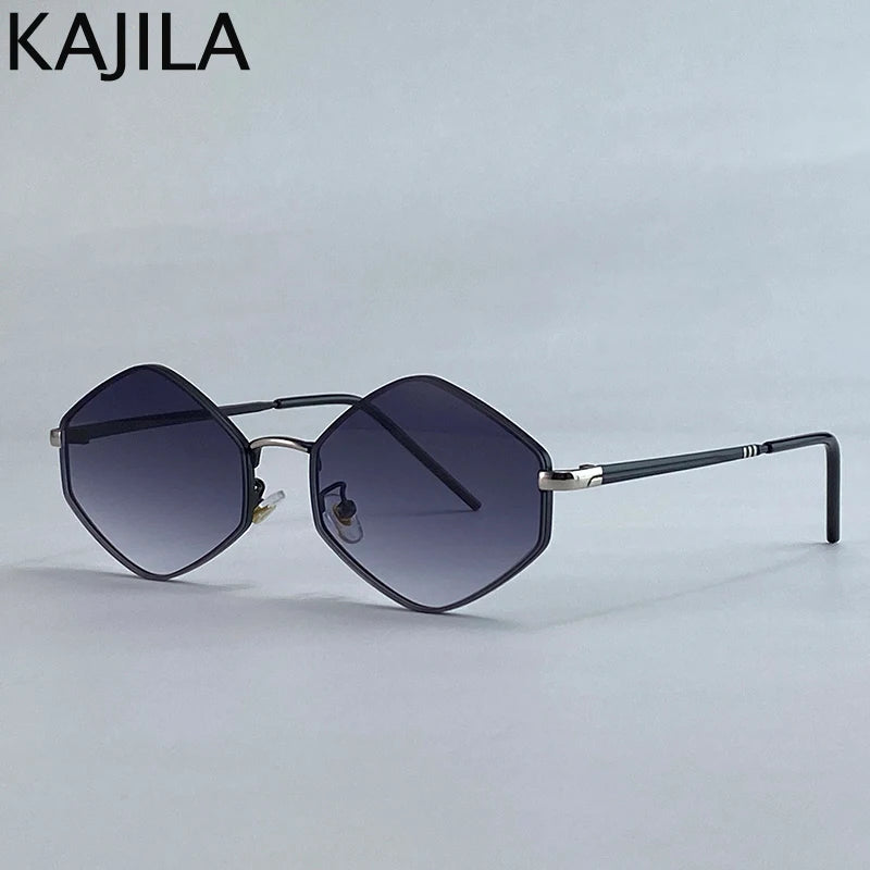 Small Frame Hexagon Punk Sunglasses