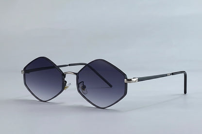 Small Frame Hexagon Punk Polygon Sun Glasses