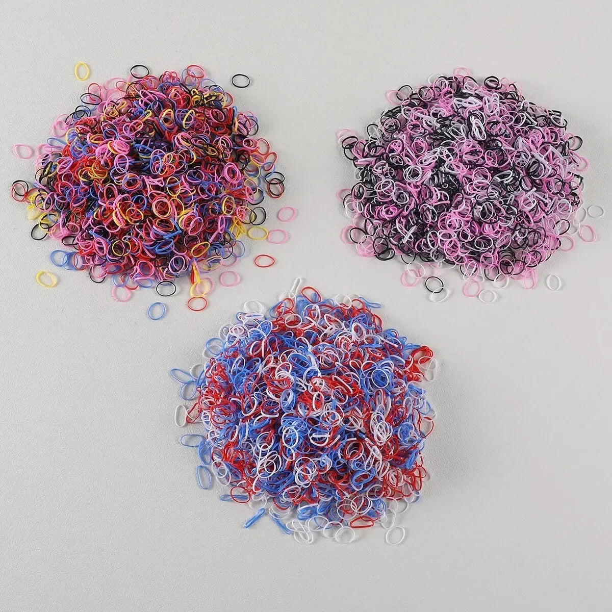1500PCS Disposable Rubber Band Hair Ties Colorful Holder Hair Accessories