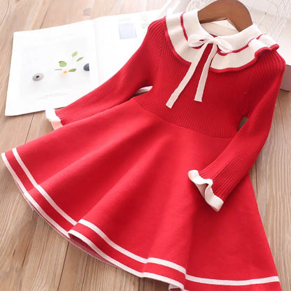 Sweater Knitted Warm Sweater Princess Dress