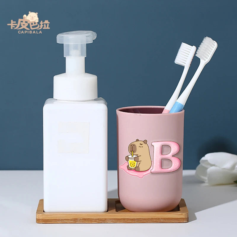 Kawaii Capybara Child Mouthwash Cups Creative Cartoon