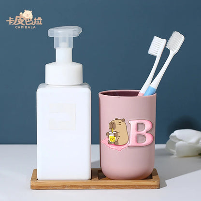 Kawaii Capybara Child Mouthwash Cups Creative Cartoon