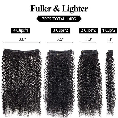 26inch Synthetic Jerry Curly Clip In Hair Extension