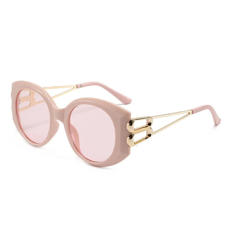 Vintage Oversize Square Hollow Cat Eye Sunglasses