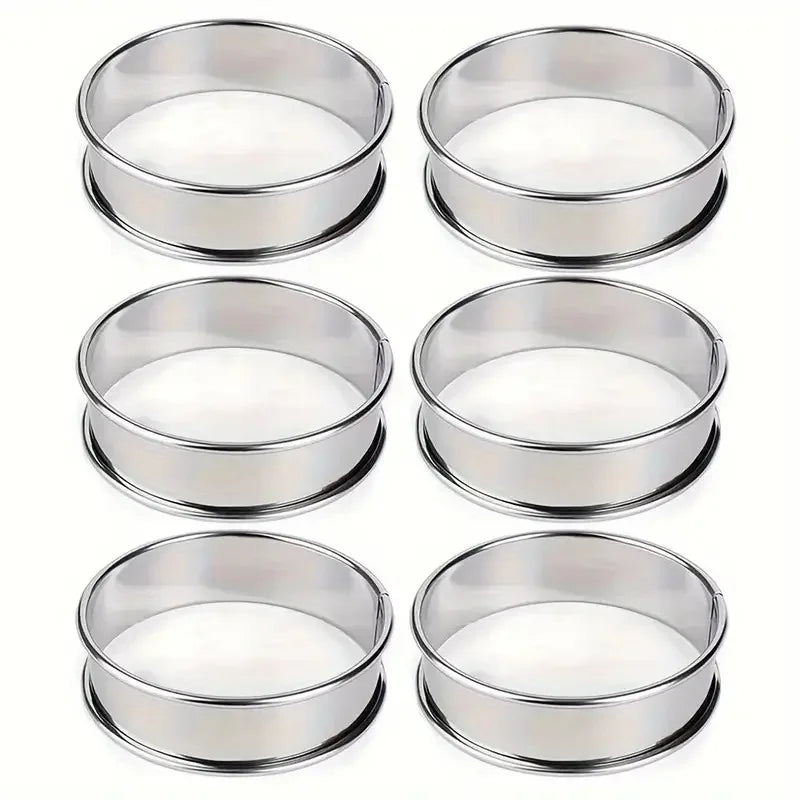 6PCS Stainless Steel Mousse Cake Mold