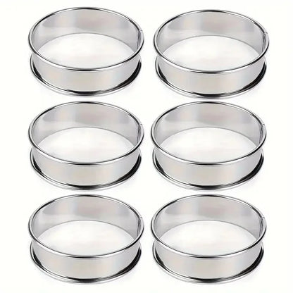 6PCS Stainless Steel Mousse Cake Mold