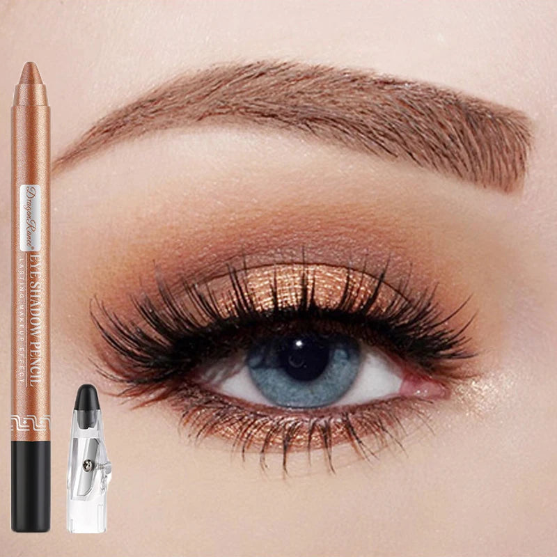 Metallic Blue Pearlescent Eyeshadow Pencil Stick Lasting Waterproof Smoky Glitter