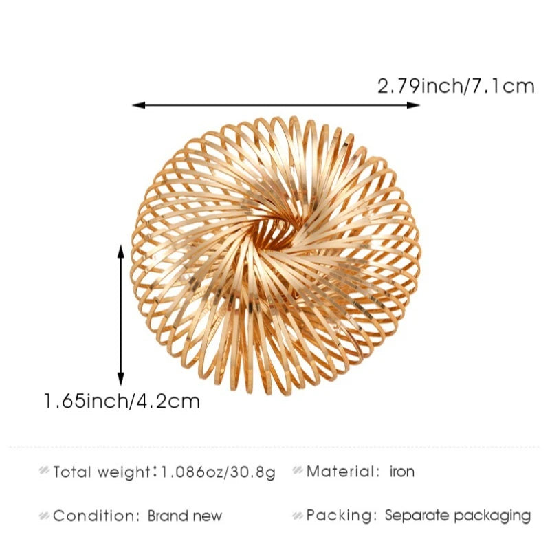 Metal Flat Round Spring Retro Bracelet