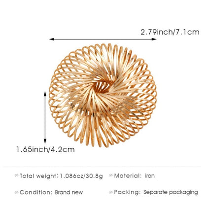 Metal Flat Round Spring Retro Bracelet