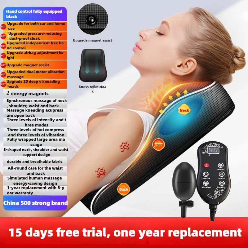 Electric Cervical Pillow For Neck Airbag Traction Massager