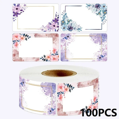 50/100/250PCS Flowers Name Lables Sunflowers Packaging Sticker