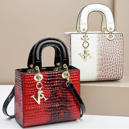 DANA PU Leather Crocodile Shoulder Bag