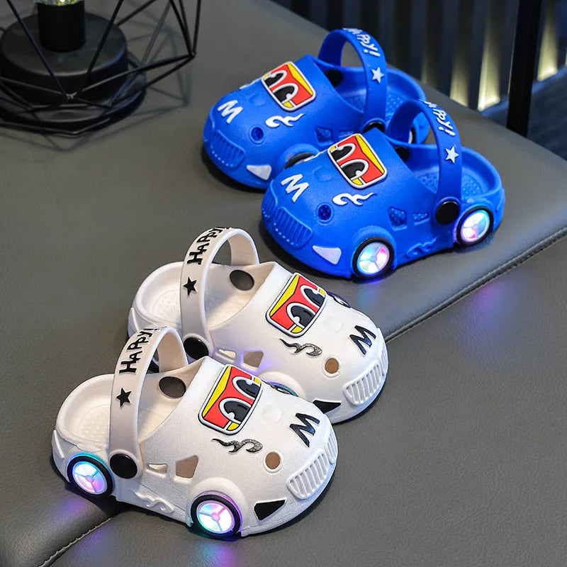 Car Shaped Wheels Will Light Up Soft Bottom Slippers