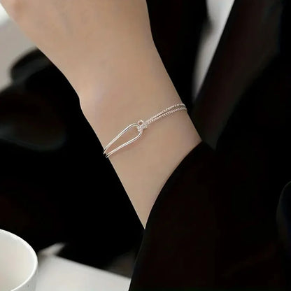 925 Silver Minimalist Geometric Bracelet