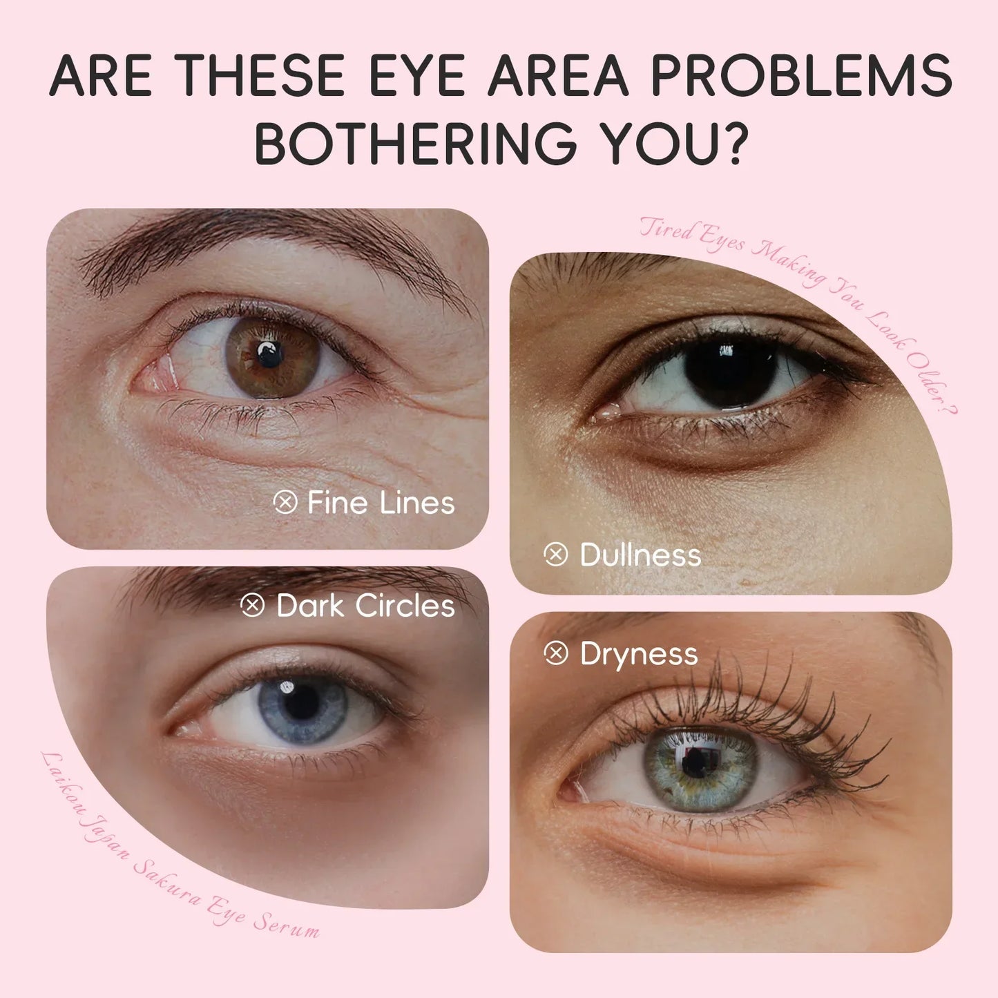 LAIKOU Sakura Eye Serum Roller Massage