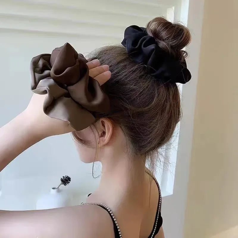Silk Satin Scrunchies Korean Hair Band P