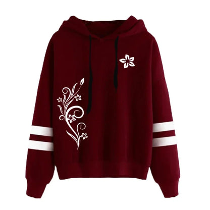 Outdoor Autumn Winter Hoodies Casual Stripe Sweatshirt Jogging