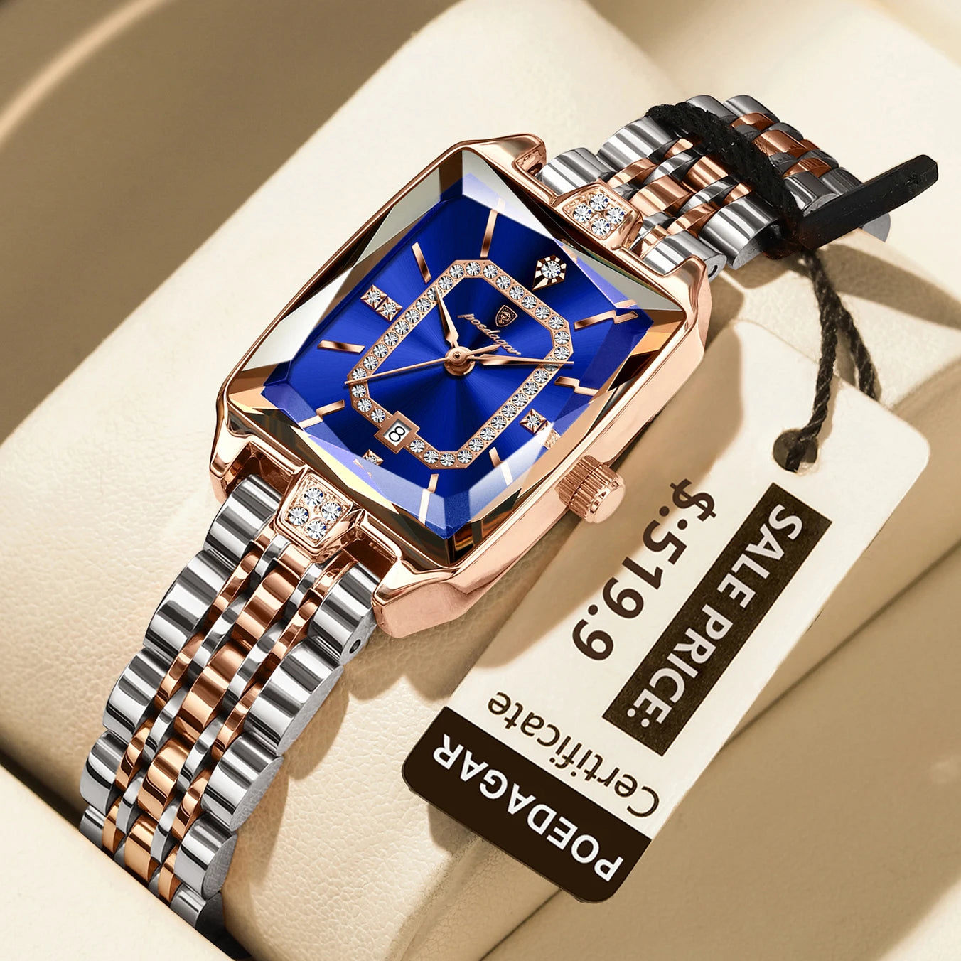 Luxury Rectangle Waterproof Quartz Watches