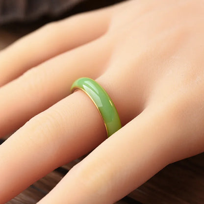 Unique Emerald Color Stainless Steel Rings