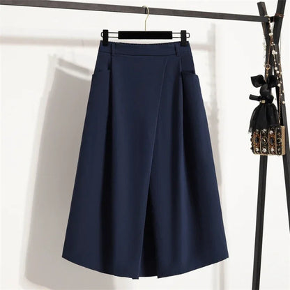 Plus Size High Waist Irregular Mid Long Big Size Skirts