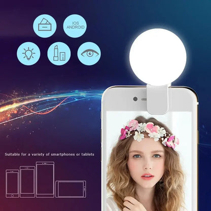 Mobile Phone LED Selfie Ring Light Portable Mini Durable Practical