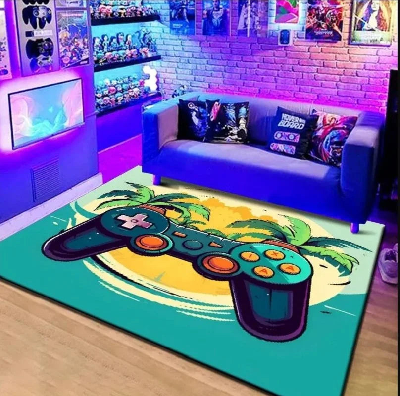 1PC Cyberpunk Style Gamepad Crystal Velvet Carpet