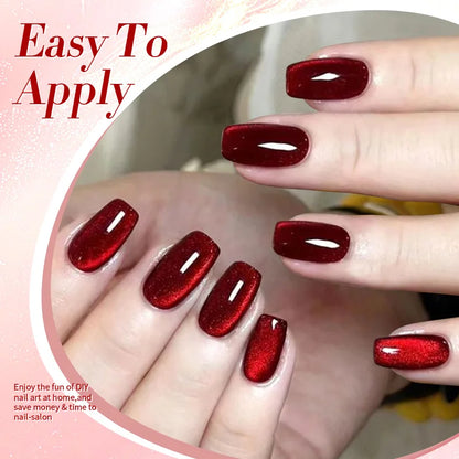 Dark Red Cat Magnetic Gel Nail Polish