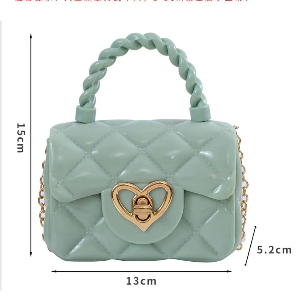 PU Mini Shoulder Bags Heart Coin Wallets Handbags