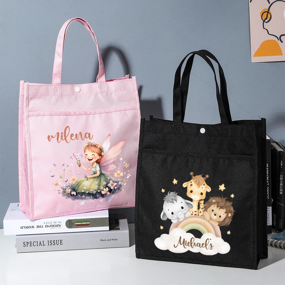 Kids Library Tote Bags Homeschool Cute Custom for Kids