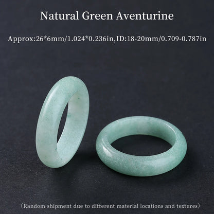 1 Pc Natural Crystal Stone Energy Healing Ring