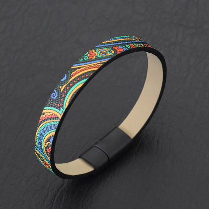 Premium PU Leather 3 Colors Printing Bangles Bracelet
