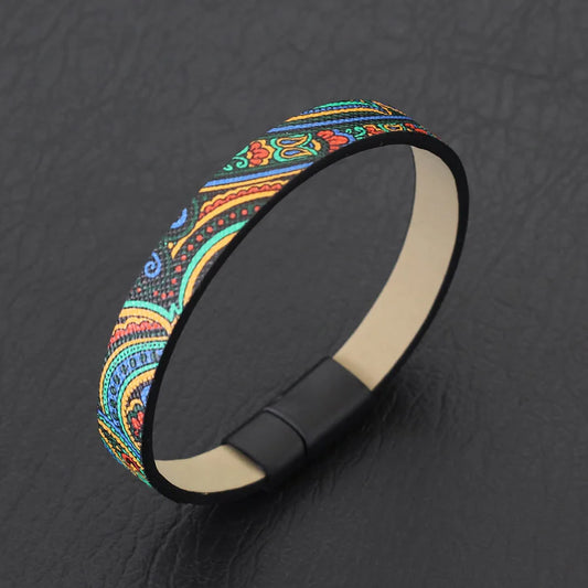 Premium PU Leather 3 Colors Printing Bangles Bracelet