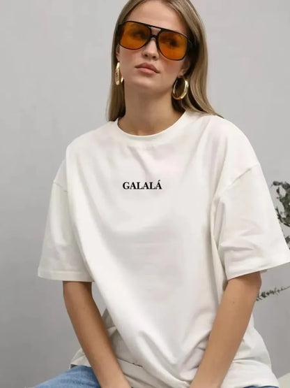 Graphic 100% Cotton Short Sleeve Oversized T-shirt