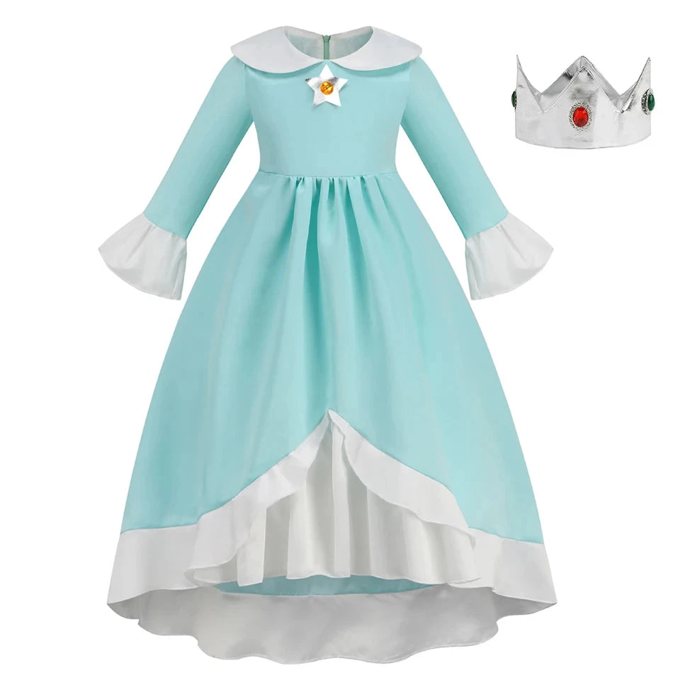 Peach Princess Daisy Cosplay Costume Rosalina Dress