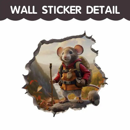Cartoon Cute Little Mouse Hole Wall Stickers