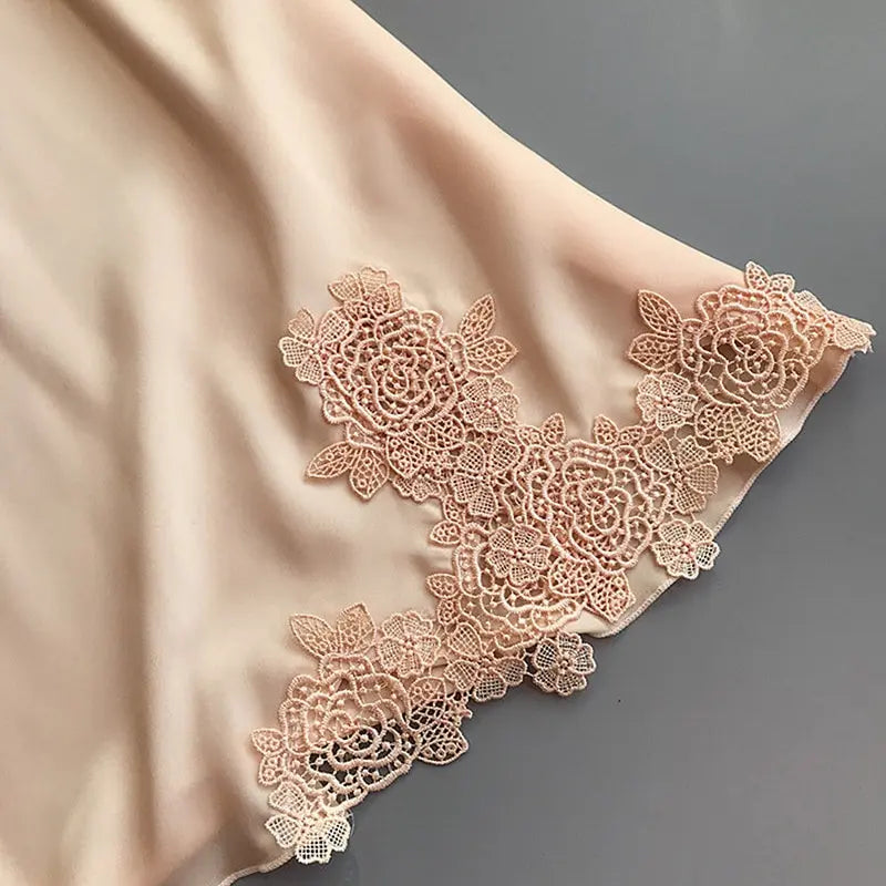 Sexy Silk Suspender Nightdress Pajamas