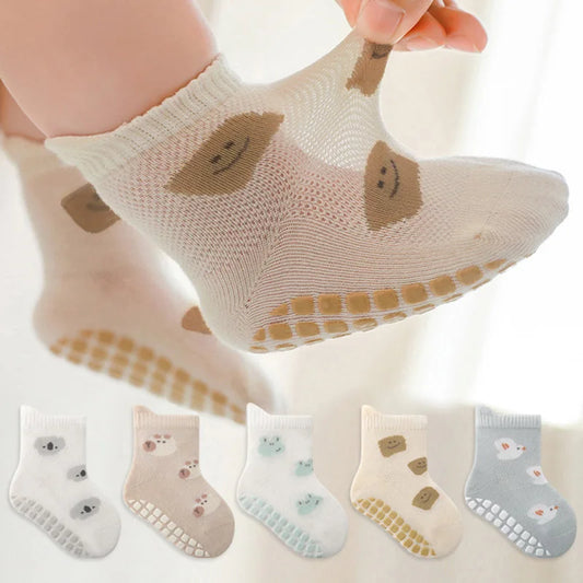 5 Pairs Non-Slip Socks Cute Cartoon Floor Socks