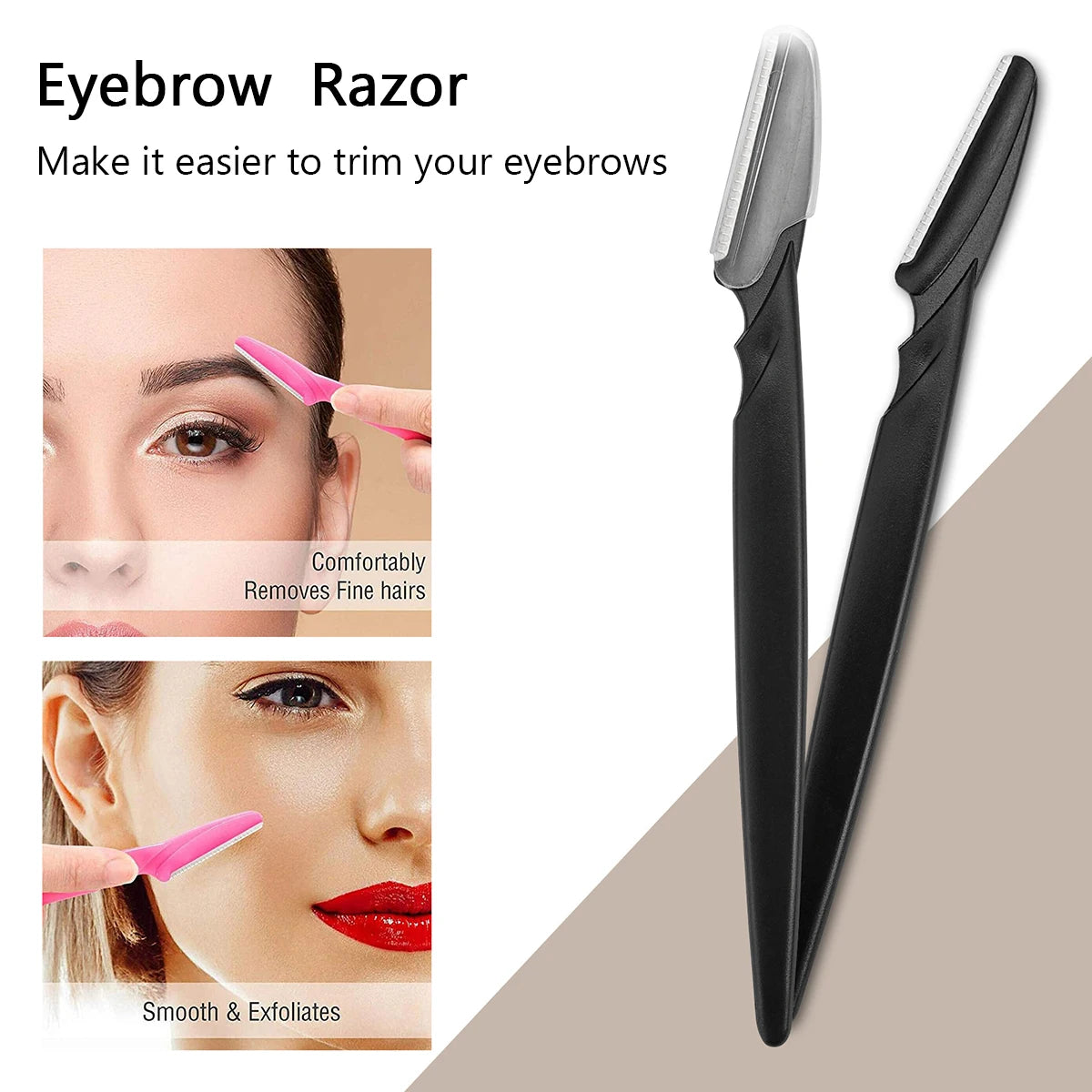 30Pcs/Bottle Eyebrow Razors With Container Facial Eye Brow Trimmer