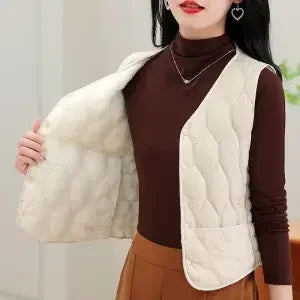 Cotton V-neck Sleeveless Vest