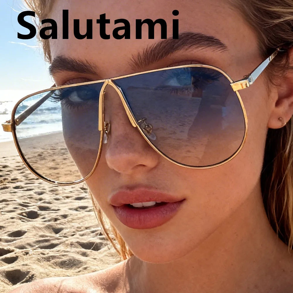 vintage oversized alloy square sunglasses