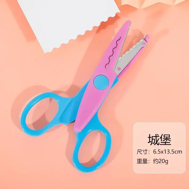 6pcs Scissors Wavy Pattern Paper Cutter Diy Handmade