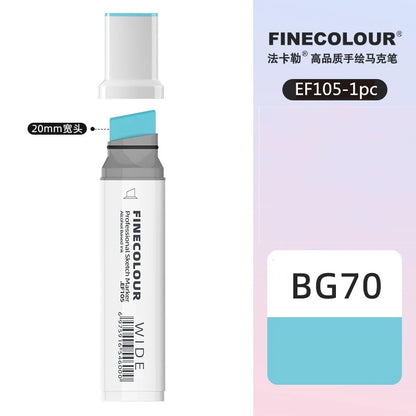Finecolour 20mm Wide Markers Alcohol Line Sketching Art Markers Pen